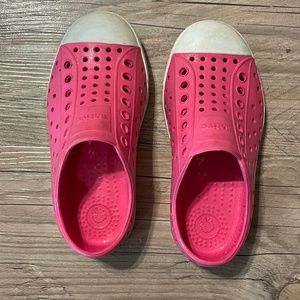 Toddler Girl’s Pink Native Shoes Size 10
